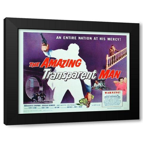 Amazing Transparent Man Black Modern Wood Framed Art Print with Double Matting by Hollywood Photo Archive