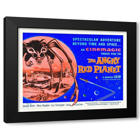 Angry Red Planet Black Modern Wood Framed Art Print by Hollywood Photo Archive
