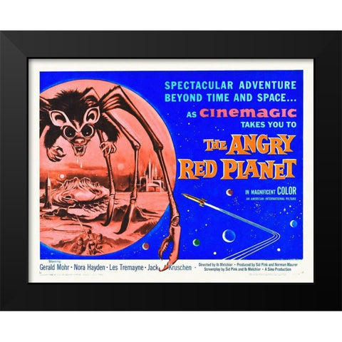 Angry Red Planet Black Modern Wood Framed Art Print by Hollywood Photo Archive