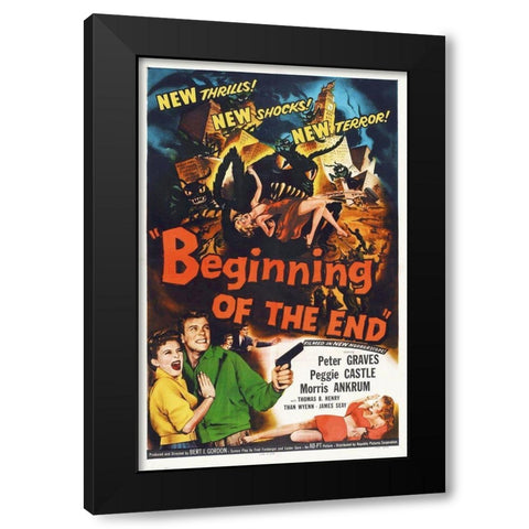Beginning Of The End, 1957 Black Modern Wood Framed Art Print by Hollywood Photo Archive