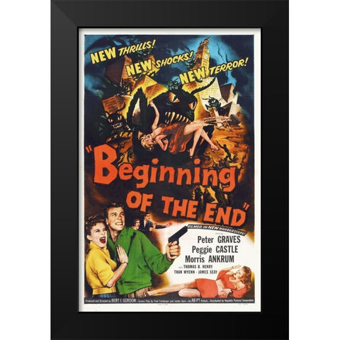 Beginning Of The End, 1957 Black Modern Wood Framed Art Print by Hollywood Photo Archive