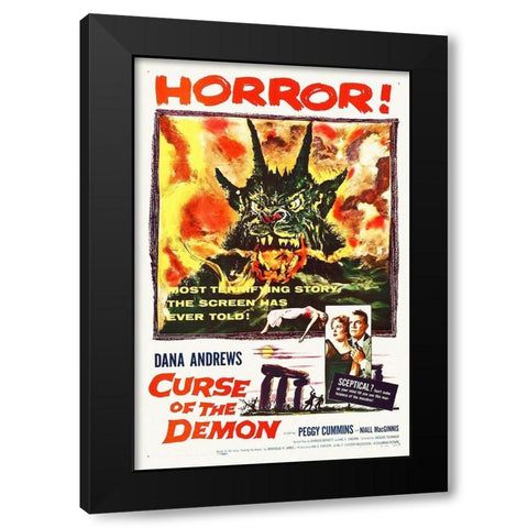 Curse Of The Demon Black Modern Wood Framed Art Print by Hollywood Photo Archive