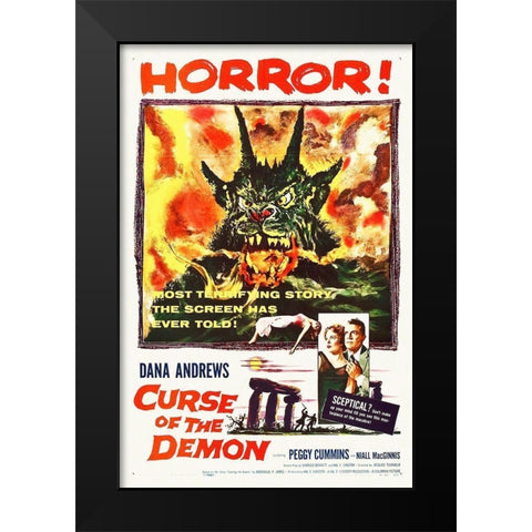 Curse Of The Demon Black Modern Wood Framed Art Print by Hollywood Photo Archive