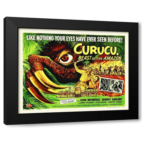 Curucu, Beast Of The Amazon, 1956 Black Modern Wood Framed Art Print by Hollywood Photo Archive