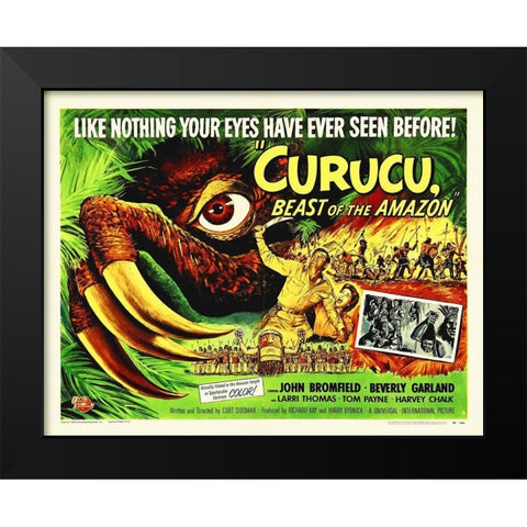 Curucu, Beast Of The Amazon, 1956 Black Modern Wood Framed Art Print by Hollywood Photo Archive