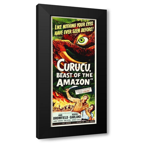 Curucu, Beast Of The Amazon, 1956 - Tall Black Modern Wood Framed Art Print by Hollywood Photo Archive