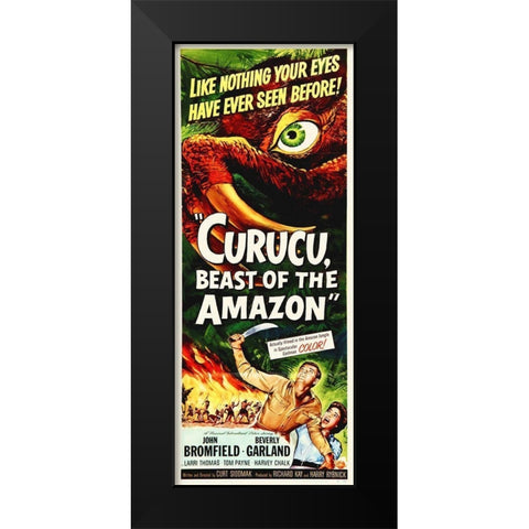 Curucu, Beast Of The Amazon, 1956 - Tall Black Modern Wood Framed Art Print by Hollywood Photo Archive