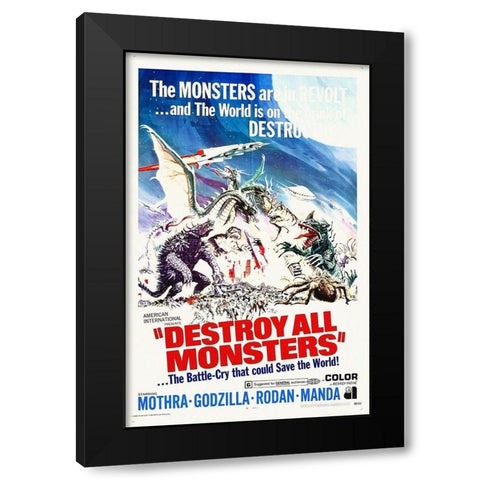 Destroy All Monsters, 1968 Black Modern Wood Framed Art Print with Double Matting by Hollywood Photo Archive