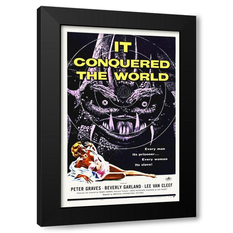 It Conquered The World Black Modern Wood Framed Art Print by Hollywood Photo Archive