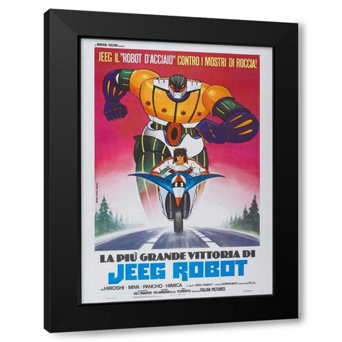 Jeeg Robot Black Modern Wood Framed Art Print with Double Matting by Hollywood Photo Archive