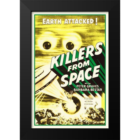 Killers From Space, 1954 Black Modern Wood Framed Art Print by Hollywood Photo Archive