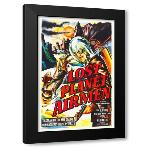 Lost Planet Airmen Black Modern Wood Framed Art Print by Hollywood Photo Archive