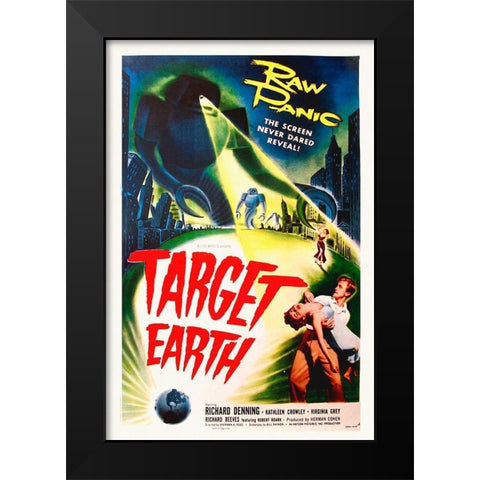 Target Earth, 1954 Black Modern Wood Framed Art Print by Hollywood Photo Archive
