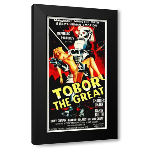 Tobor The Great, 1954 Black Modern Wood Framed Art Print by Hollywood Photo Archive