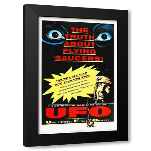 UFO, 1956 Black Modern Wood Framed Art Print by Hollywood Photo Archive