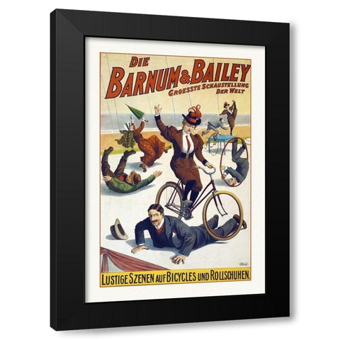 Barnum and Bailey Groesste Schaustellung Der Welt Black Modern Wood Framed Art Print by Hollywood Photo Archive
