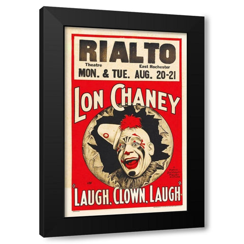 Poster - Laugh, Clown, Laugh 03 Black Modern Wood Framed Art Print by Hollywood Photo Archive