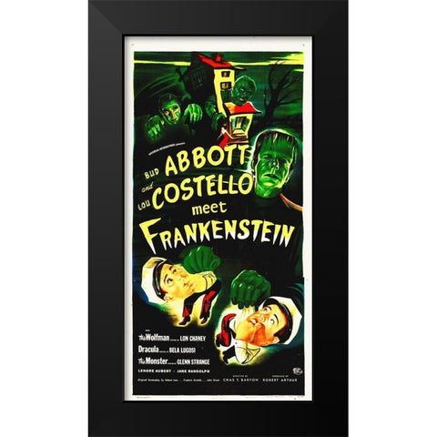 Abbott And Costello Meet Frankenstein Black Modern Wood Framed Art Print by Hollywood Photo Archive