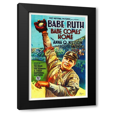 Babe Comes Home Black Modern Wood Framed Art Print with Double Matting by Hollywood Photo Archive