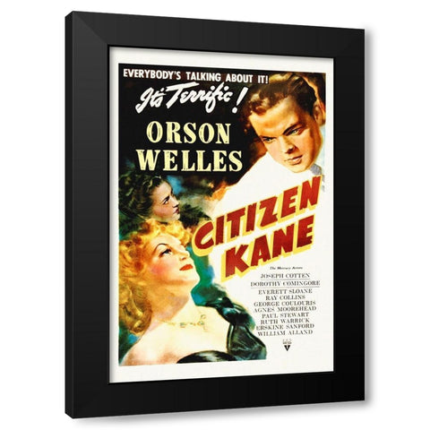 Citizen Kane Black Modern Wood Framed Art Print with Double Matting by Hollywood Photo Archive