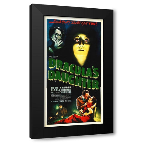 Draculas Daughter, 1936 Black Modern Wood Framed Art Print with Double Matting by Hollywood Photo Archive