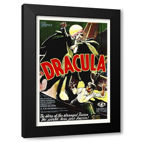 Dracula Black Modern Wood Framed Art Print by Hollywood Photo Archive