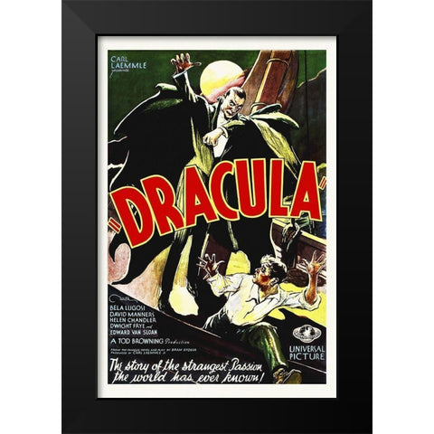 Dracula Black Modern Wood Framed Art Print by Hollywood Photo Archive