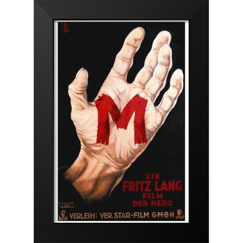 M by Fritz Lang Black Modern Wood Framed Art Print by Hollywood Photo Archive
