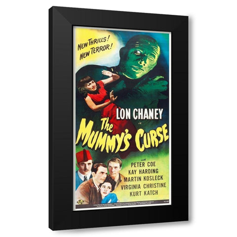Mummys Curse Black Modern Wood Framed Art Print by Hollywood Photo Archive