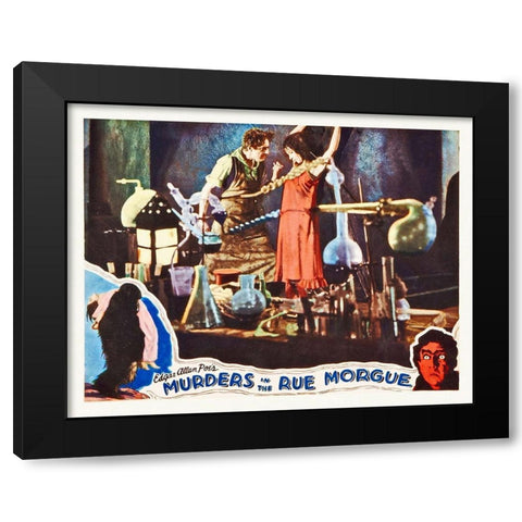 Murders In The Rue Morgue Black Modern Wood Framed Art Print with Double Matting by Hollywood Photo Archive