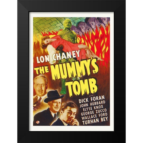 The Mummys Tomb Black Modern Wood Framed Art Print by Hollywood Photo Archive