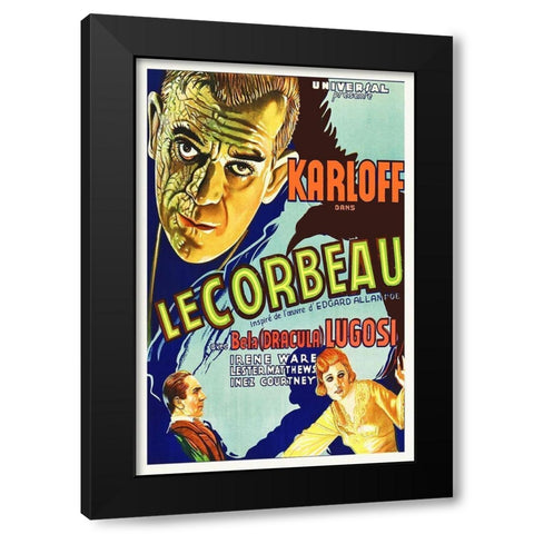 The Raven Black Modern Wood Framed Art Print by Hollywood Photo Archive