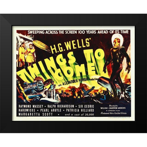 Things To Come, 1936 Black Modern Wood Framed Art Print by Hollywood Photo Archive