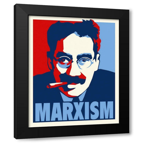 Groucho Marxism Black Modern Wood Framed Art Print by Hollywood Photo Archive