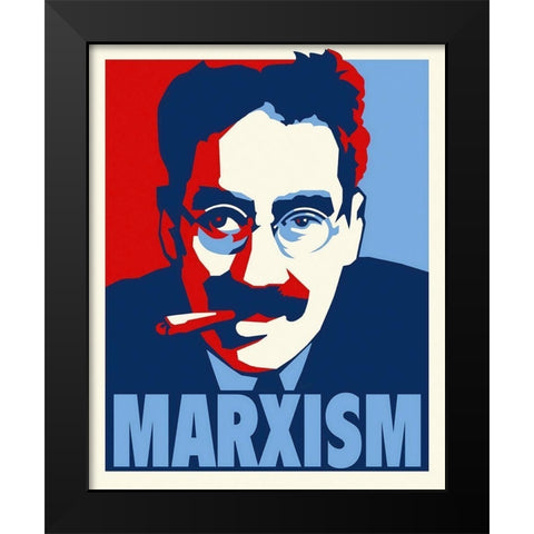 Groucho Marxism Black Modern Wood Framed Art Print by Hollywood Photo Archive