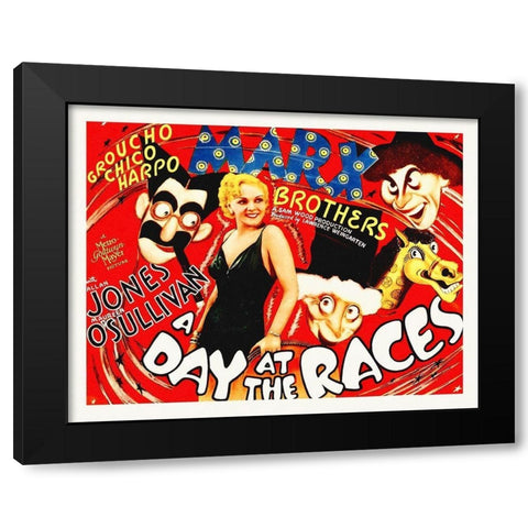 Marx Brothers - A Day at the Races 01 Black Modern Wood Framed Art Print by Hollywood Photo Archive