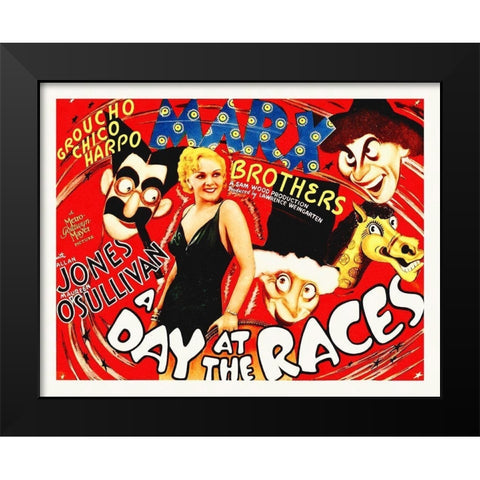 Marx Brothers - A Day at the Races 01 Black Modern Wood Framed Art Print by Hollywood Photo Archive