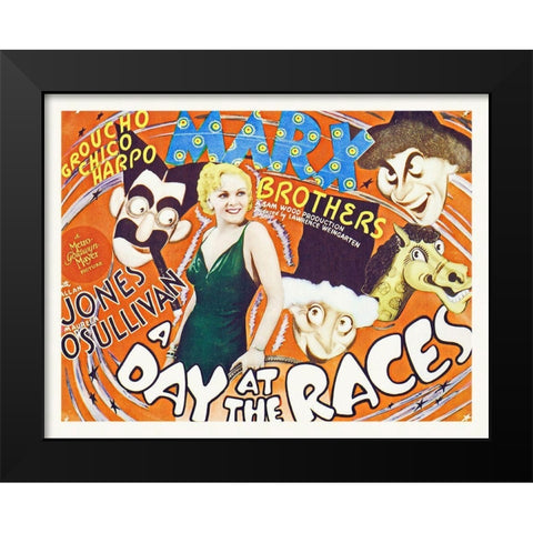 Marx Brothers - A Day at the Races 04 Black Modern Wood Framed Art Print by Hollywood Photo Archive