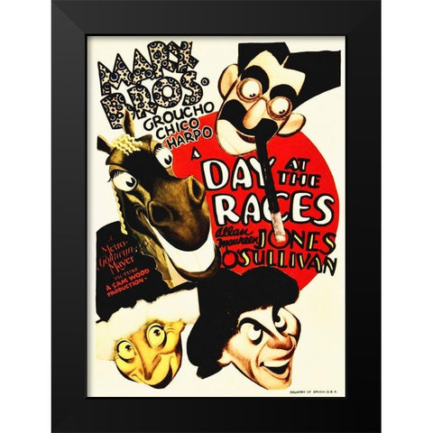 Marx Brothers - A Day at the Races 06 Black Modern Wood Framed Art Print by Hollywood Photo Archive