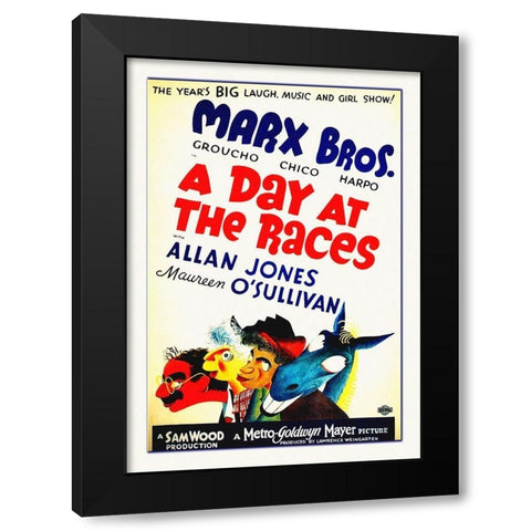 Marx Brothers - A Day at the Races 07 Black Modern Wood Framed Art Print by Hollywood Photo Archive