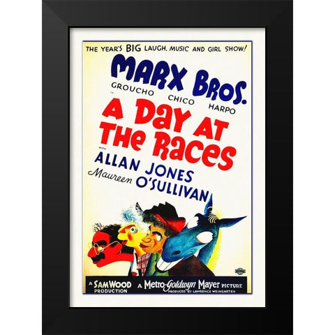 Marx Brothers - A Day at the Races 07 Black Modern Wood Framed Art Print by Hollywood Photo Archive