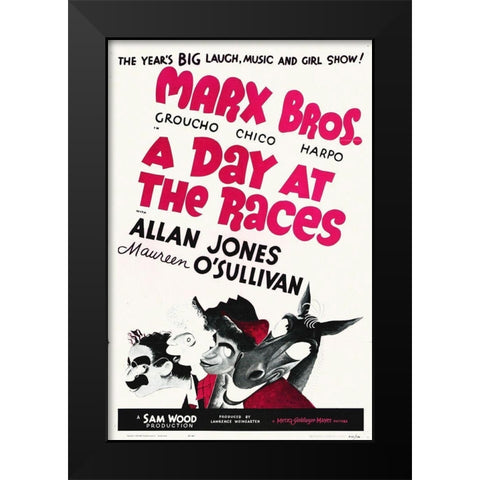 Marx Brothers - A Day at the Races 09 Black Modern Wood Framed Art Print by Hollywood Photo Archive