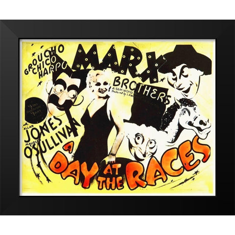 Marx Brothers - A Day at the Races 10 Black Modern Wood Framed Art Print by Hollywood Photo Archive