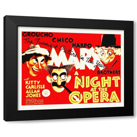 Marx Brothers - A Night at the Opera 01 Black Modern Wood Framed Art Print by Hollywood Photo Archive
