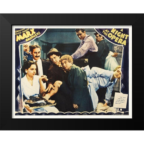 Marx Brothers - A Night at the Opera 03 Black Modern Wood Framed Art Print by Hollywood Photo Archive