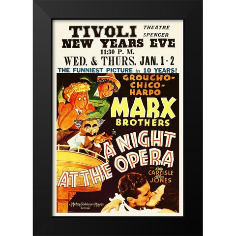 Marx Brothers - A Night at the Opera 04 Black Modern Wood Framed Art Print by Hollywood Photo Archive
