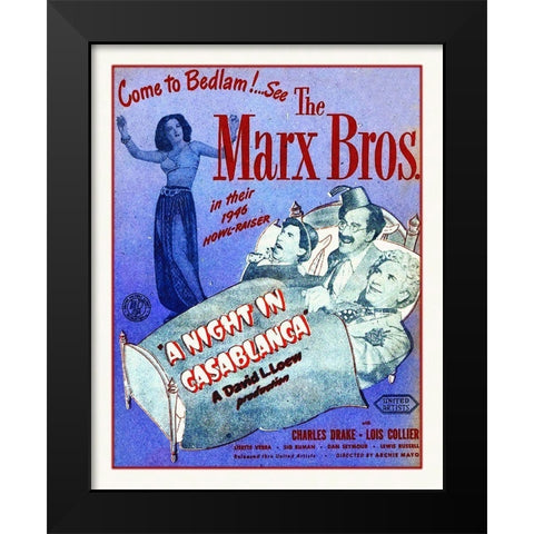Marx Brothers - A Night in Casablanca 01 Black Modern Wood Framed Art Print by Hollywood Photo Archive