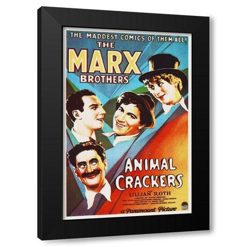 Marx Brothers - Animal Crackers 02 Black Modern Wood Framed Art Print by Hollywood Photo Archive