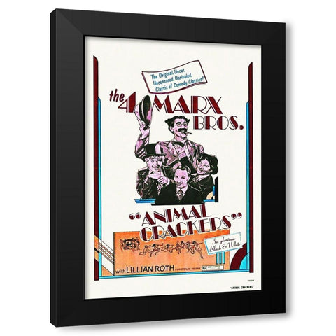 Marx Brothers - Animal Crackers 05 Black Modern Wood Framed Art Print by Hollywood Photo Archive