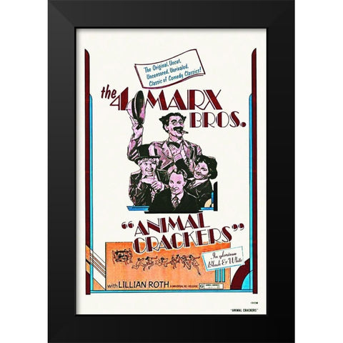 Marx Brothers - Animal Crackers 05 Black Modern Wood Framed Art Print by Hollywood Photo Archive